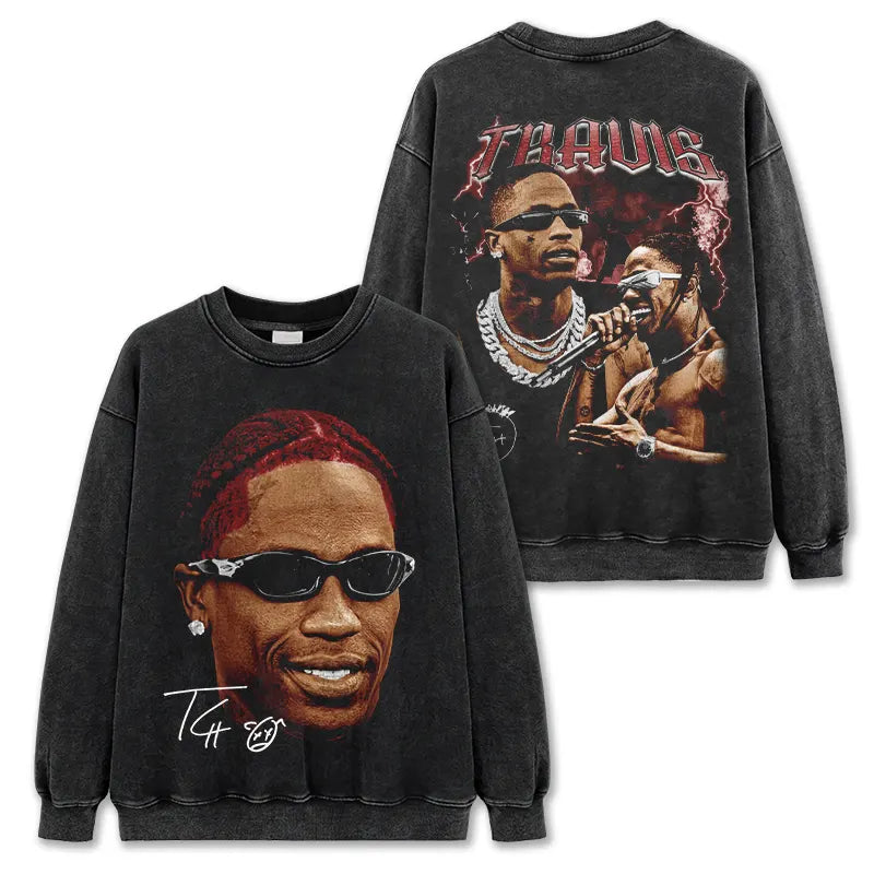 VINTAGE GRAPHIC TEE&HOODIE|Travis Scott TS V10.2