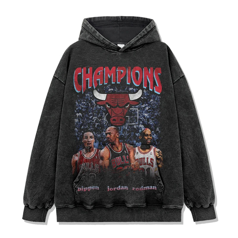 VINTAGE GRAPHIC TEE&HOODIE |Champions Bulls V9.9