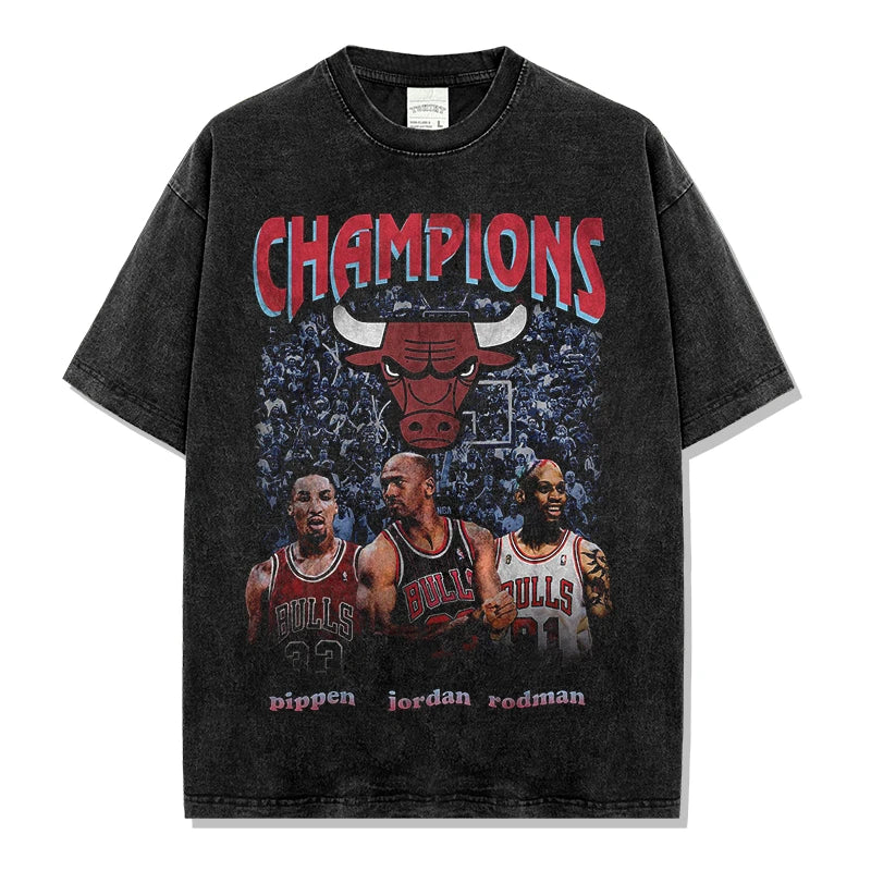 VINTAGE GRAPHIC TEE&HOODIE |Champions Bulls V9.9