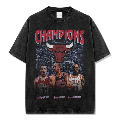 VINTAGE GRAPHIC TEE&HOODIE |Champions Bulls V9.9