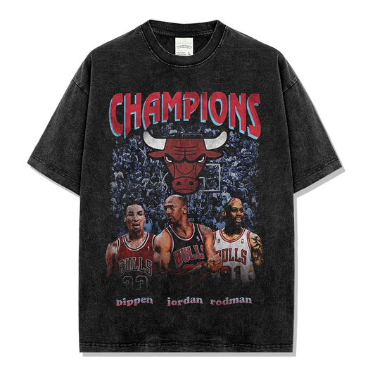 VINTAGE GRAPHIC TEE&HOODIE |Champions Bulls V9.9