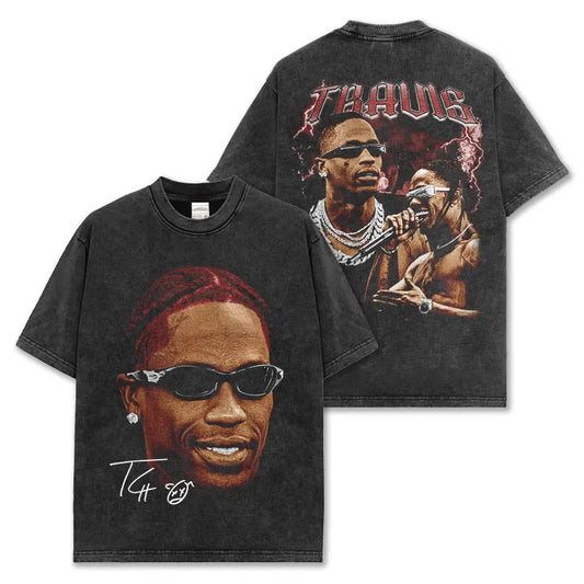 VINTAGE GRAPHIC TEE&HOODIE|Travis Scott TS V10.2