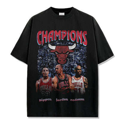 VINTAGE GRAPHIC TEE&HOODIE |Champions Bulls V9.9