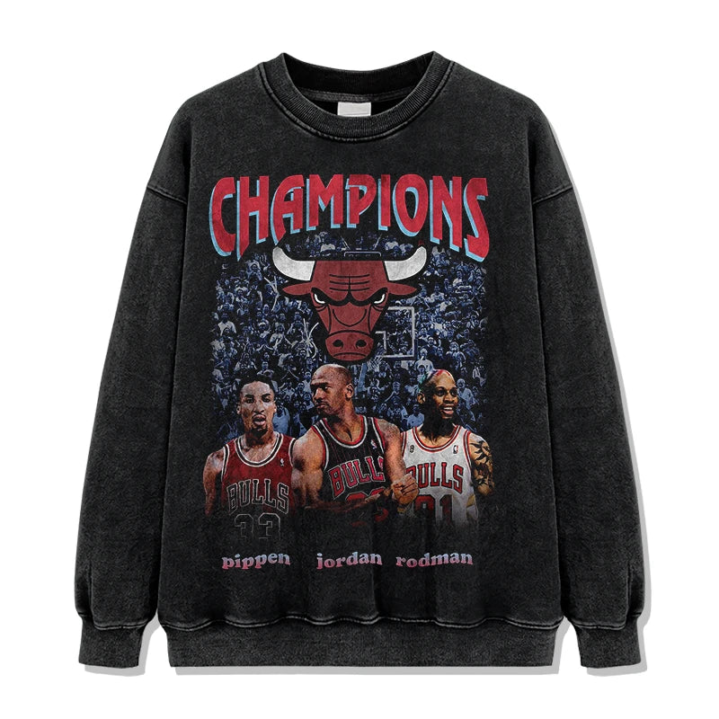 VINTAGE GRAPHIC TEE&HOODIE |Champions Bulls V9.9