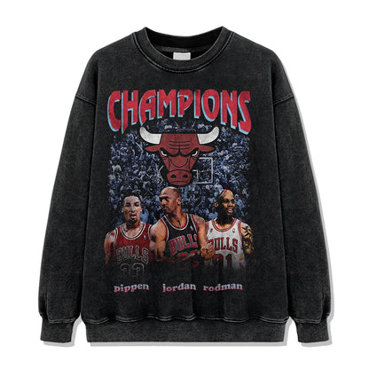 VINTAGE GRAPHIC TEE&HOODIE |Champions Bulls V9.9