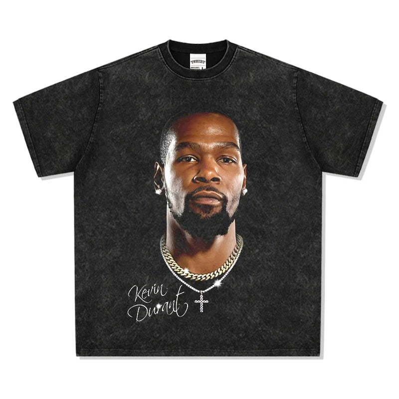 VINTAGE TEE | NBA Stars Big Face Dark Grey Tee V7.30