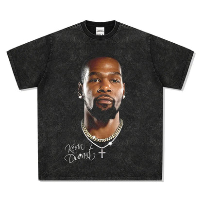 VINTAGE TEE | NBA Stars Big Face Dark Grey Tee V7.30
