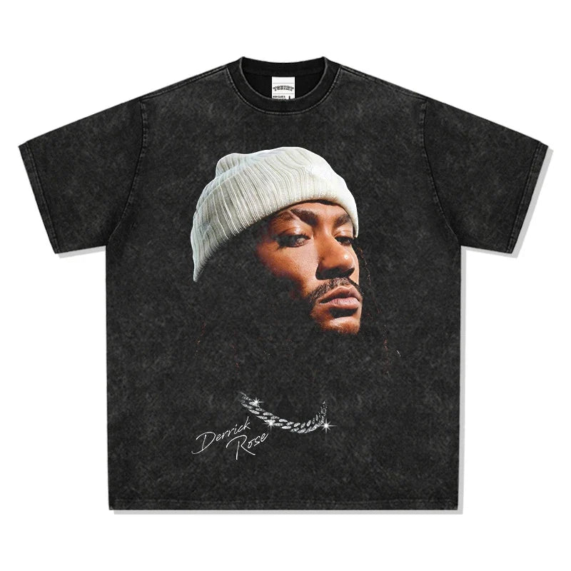VINTAGE TEE | NBA Stars Big Face Dark Grey Tee V7.30