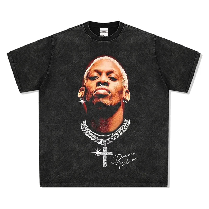 VINTAGE TEE | NBA Stars Big Face Dark Grey Tee V7.30