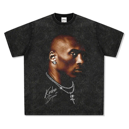 VINTAGE TEE | NBA Stars Big Face Dark Grey Tee V7.30