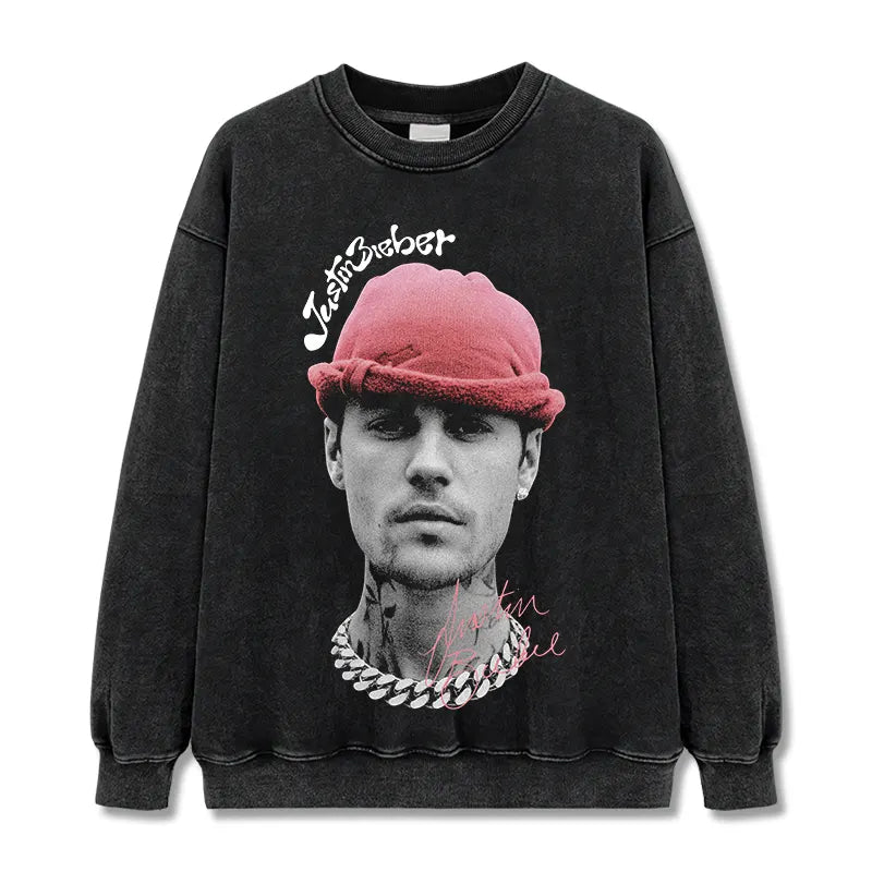 VINTAGE GRAPHIC TEE&HOODIE|Justin Bieber V9.19
