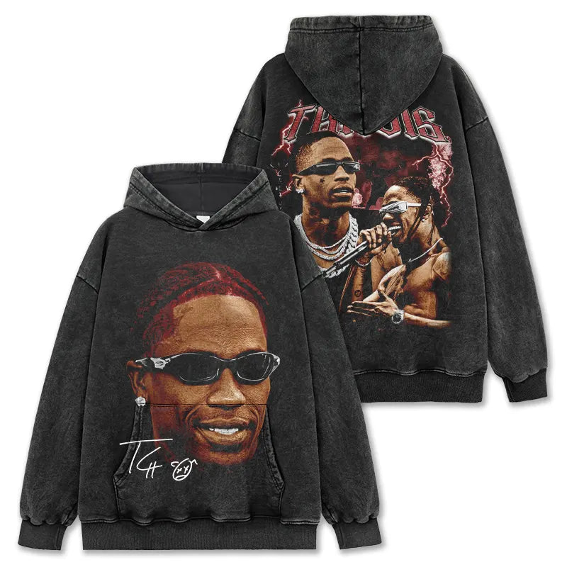 VINTAGE GRAPHIC TEE&HOODIE|Travis Scott TS V10.2